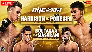ONE Friday Fights 18: Tyson Harrison vs. Pongsiri | LIVE STREAM | Muay Thai FIGHT COMPANION Lumpinee