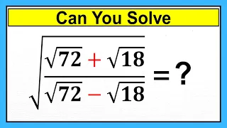 Nice Square Root Algebra Math Simplification Problem