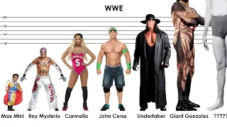 Comparación de ALTURA de luchadores de la WWE