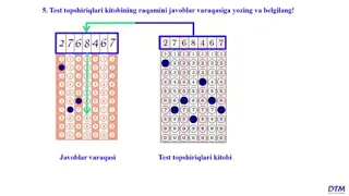 Abituriyentlar uchun javoblar varaqasini to‘g‘ri to‘ldirish bo‘yicha