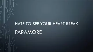 Paramore feat. Joy Williams | Hate To See Your Heart Break (Lyrics)