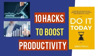 *10 HACKS* to Boost Productivity||Do it today book||