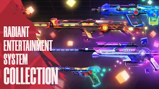 ALL Radiant Entertainment System Skins GAMEPLAY SHHOWCASE - VALORANT RADIANT ENTERTAINMENT SYSTEM