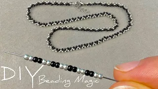 Super Easy Seed Bead Necklace Tutorial: How to Make Necklace with Beads | Beads Jewelry Making