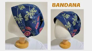 DIY 뒷머리도 다 넣을수 있는 두건 만들기/Making a back hair bandana/반다나/모자두건/패턴/Pattern/Hat