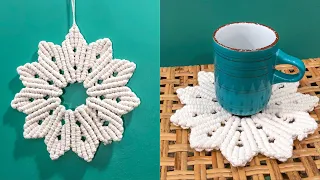 DIY Macrame Flower Coaster