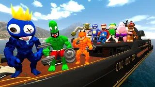 ALL 3D SANIC CLONES MEMES AND NEW ROBLOX RAINBOW FRIENDS BODYBUILDERS AT MEDITERRANEAN SEA in Gmod !