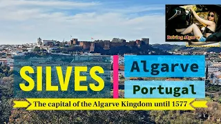 Driving in SILVES (Algarve Portugal) visiting the sculptures, Cathedral, Roman Bridge 2/2022 HD