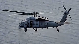 MH-60 Seahawk Helicopter Shoots Down Target Drone