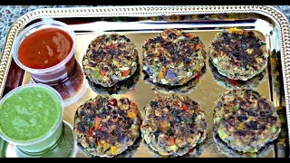 Oats & Vegetable  Burger Patties Recipe | Healthy Oats Tikki |Quick and easy Weight loss recipe