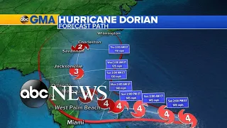 Hurricane Dorian heads toward the East Coast