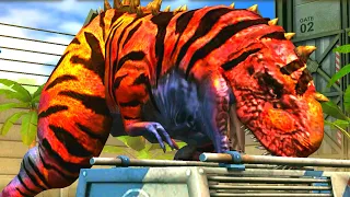 UNLOCK ICHTHYOSTEGA VS RAJASAURUS MAX X3 LEVEL 40 | HT GAME