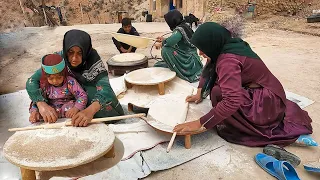 Baking Local Bread by Village Women/ Living in the Traditional Society