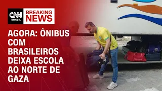 Agora: ônibus com brasileiros deixa escola e chega a cidade no sul de Gaza | CNN NEWSROOM