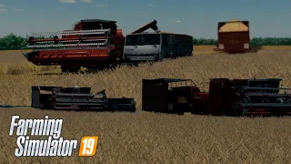 FS19 |Село Кошмак | Уборка  пшеницы как в СССР | TimeLapse