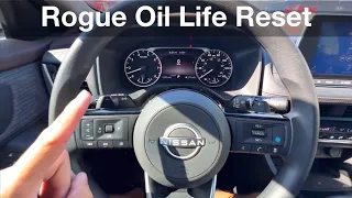 2021 - 2024 Nissan Rogue How to reset the oil life 2022 2023