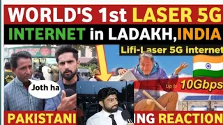 WORLD'S 1st LASER 5G INTERNET in LADAKH, INDIA 🇮🇳! PAKISTAN PUBLIC REACTION ON CURRENT NEWS CHANNEL