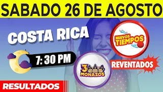 Sorteo 7:30PM Nuevos Tiempos y 3 Monazos NOCHE del sabado 26 de agosto del 2023