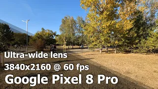 Google Pixel 8 Pro - Ultra-wide lens - 4K (2160p) 60 fps camera video sample