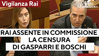 Rai assente in commissione di vigilanza, la censura di Gasparri e Boschi: "Poi non si lamentino"