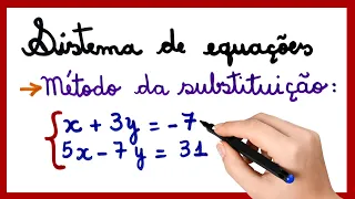 SISTEMA DE EQUAÇÕES - Método da SUBSTITUIÇÃO