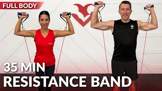 35 Min Full Body Resistance Band Workout for Weight Loss & Strength at Home for Beginners thru INTMD