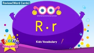 Kids vocabulary compilation - Words starting with R, r - Word cards - review