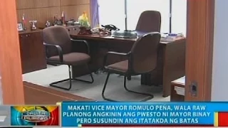 BP: Makati Vice Mayor Romulo Peña, wala raw planong angkinin ang pwesto ni Mayor Binay