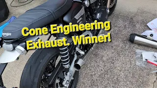 Triumph Speed Twin + Cone Engineering Exhaust. Winner!