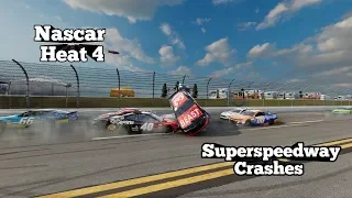 Nascar Heat 4 Superspeedway Crashes #2