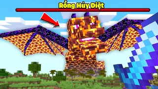 Minecraft nhưng mình chiến thắng Rồng Hủy Diệt