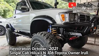 Part 1# Restoration - Single Cab Hilux LN 106 Toyota  - 1997 - 3.0 Diesel Turbo .October 2021