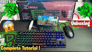 2024 New Complete Tutorial🔥| Unboxing🎁 Full Setup for How to play free fire keyboard mouse on mobile