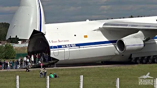 The An-72 has overtaken the car, the An-12 is flapping its wing, the An-124 is with its mouths open.