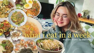 what i eat in a week | simple *realistic* home cooked meals, easy asian inspired food, silent vlog