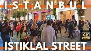 The Most Famous Street In Istanbul Turkey Istiklal Street 22 October 2022 Walking Tour |4K UHD 60FPS