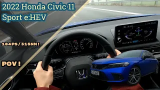 2022 Honda Civic e:HEV POV Test Drive! | AUTOBAHN, 4K