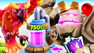 7500 trophies with best Golem deck / Clash Royale