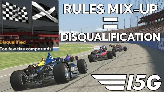 "WE'RE ALL GETTING DISQUALIFIED!" Indycar iRacing Series at Fontana | Team I5G