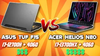 ASUS TUF F15 2023 vs ACER HELIOS NEO 16 | RTX 4060 Gaming Laptop Battle 🔥 NO CONFUSION !!