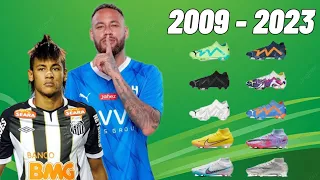 Football shoes worn by NEYMAR JR from 2009 to 2023!