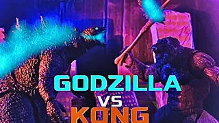 Godzilla vs Kong Hong Kong battle ( Stop motion battle)