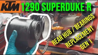 KTM 1290 Superduke Rear Wheel Hub Bearing Change Replacement Gen 1 Gen 2 | HOW TO 4K 2014 2016 2017