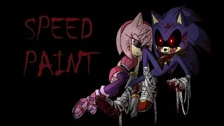 [Speedpaint] Sonic.exe and Amy (Sonic Boom version)