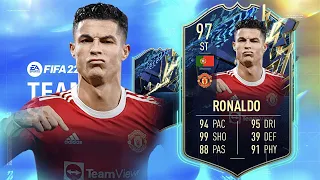 FIFA 22: CRISTIANO RONALDO 97 TOTS PLAYER REVIEW I FIFA 22 ULTIMATE TEAM