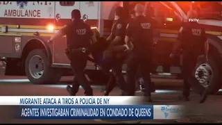 Migrante venezolano ataca a tiros a policías de Nueva York