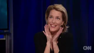 Gillian anderson on CNN with Christiane Amanpour