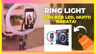 Unboxing Ring Light | compras Shopee | resenha RGB LED