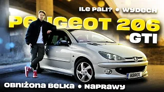 OBNIŻONA BELKA, HAMULCE, SONDA, SPALANIE, ODMA I WIĘCEJ - PEUGEOT 206 GTI/S16 WRACA NA KANAŁ + BONUS