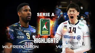 Wilfredo Leon vs Yuki Ishikawa | Highlights | Italian Superlega 2021 | Milano vs Perugia (HD)